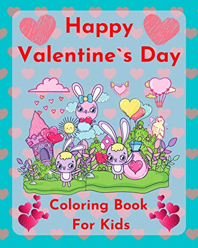 Happy Valentine`s Day Coloring book for kids