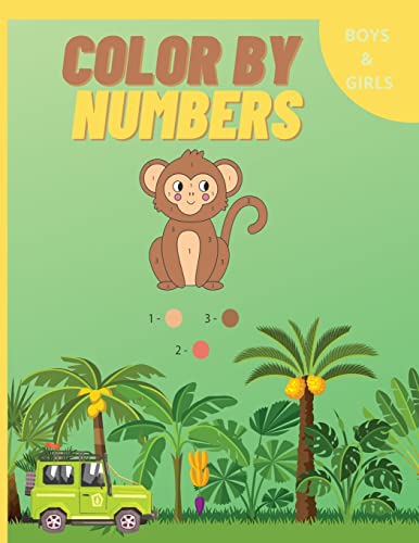 Color by Numbers: Now coloring gets even easier I Colour different animals and objects in a personal way and discover the artist in each child, game for kids 3 - 7 age, 8.5 x 11