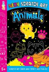 Neon Scratch Art Animals