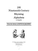 100 Nineteenth-Century Rhyming Alphabets in English