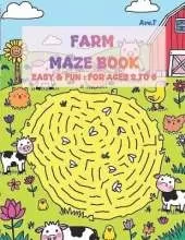 Farm Maze Book: 25 Easy & Fun Mazes: For ages 2 to 6