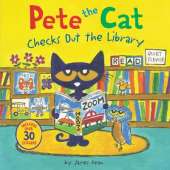 Pete the Cat Checks Out the Library: Includes Over 30 Stickers!