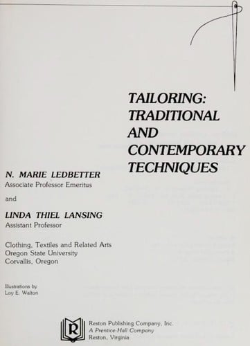 Tailoring: Traditional and Contemporary Techniques
