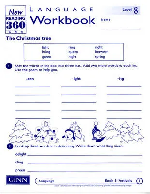 New Reading 360 Language Workbook 8