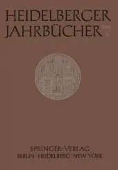 Heidelberger Jahrbucher X