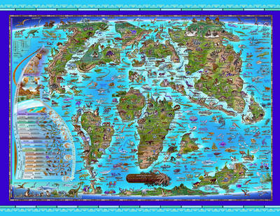 Prehistoric World Children's Illustrated Wall Map