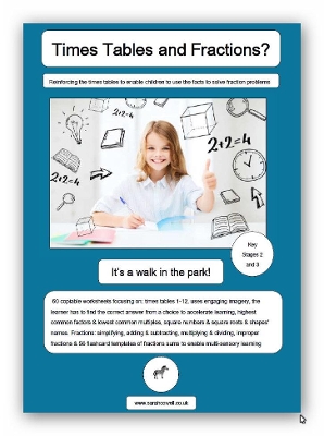 Times Tables and Fractions? It’s a walk in the park!: Reinforcing the times tables to enable children to use the facts to solve fraction problems