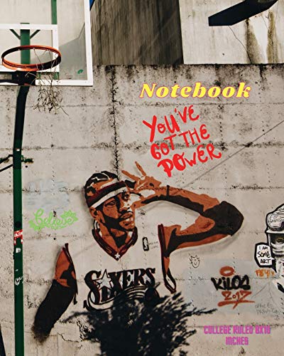 Notebook College Ruled 8X10 inches Trendy Graffiti Street Art: Composition Notebook, Large Basket-ball College Notebook for Students, Teachers, Kids and Teens, Simplified Lined Journal