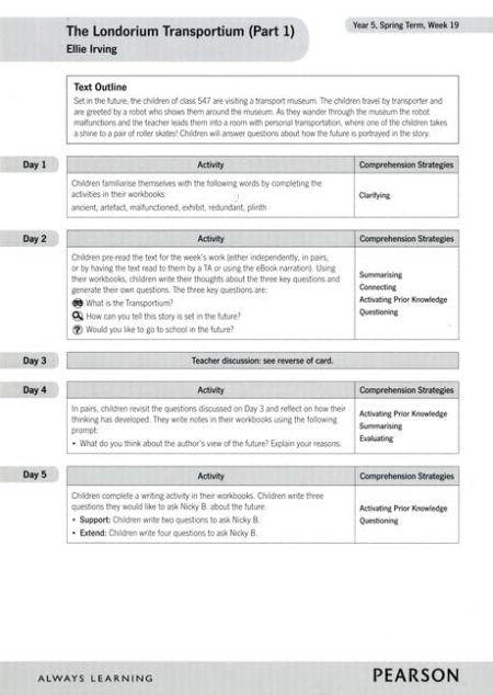 Bug Club Comprehension Year 5 Magazine Short story 3 T2 W9 Card