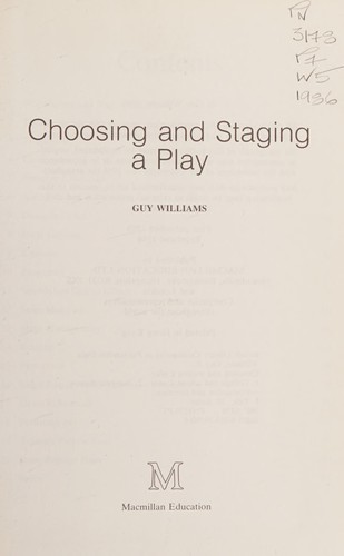 Choosing and Staging a Play