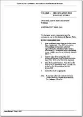 Manual of contract documents for highway works: Vol. 1: Specification for highway works