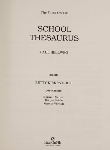 School Thesaurus