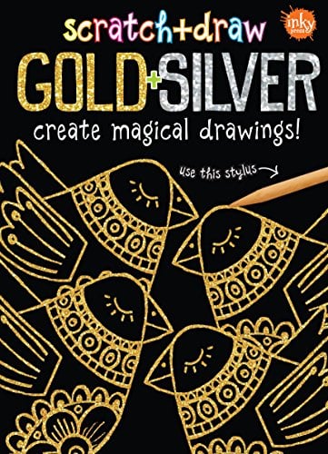 Scratch & Draw Gold & Silver: Create Magical Drawings