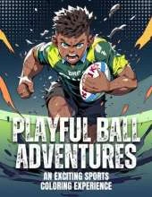 Playful Ball Adventures: An Exciting Sports Coloring Experience: Immerse Yourself in 50 Ball-inspired Illustrations and Inspiring Quotes, Unleashing Your Creativity in the World of Sports