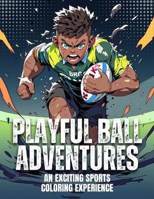 Playful Ball Adventures: An Exciting Sports Coloring Experience: Immerse Yourself in 50 Ball-inspired Illustrations and Inspiring Quotes, Unleashing Your Creativity in the World of Sports
