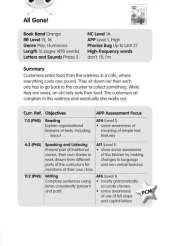 BC JD Plays Orange/1A All Gone Guided Reading Card