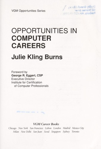 Opportunities in Computer Careers