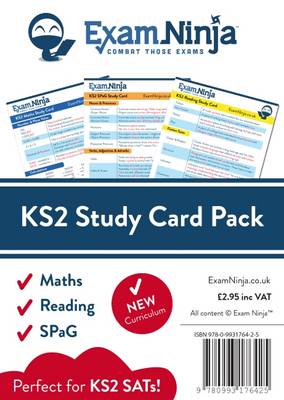 KS2 SATs Study Card Pack: Maths, Reading & SPaG: Great for SATs. New Curriculum Ready