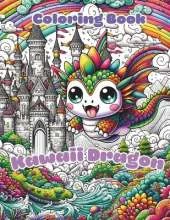 Kawaii Dragon Coloring Book: For Kids & Adults - 50 Cute and Fun, Dragons and Fantasy Animals