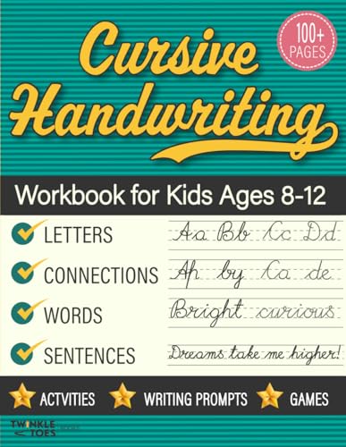 Cursive Handwriting Workbook for Kids Ages 8-12