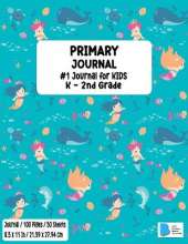 Primary Story Book: Dotted Midline and Picture Space Mermaid Design Grades K-2 School Exercise Book Draw and Write 100 Story Pages - ( Kids Composition Note books ) Durable Soft Cover Home School, Kindergarten v11