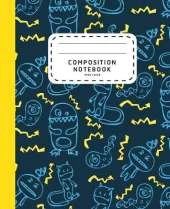 Composition Notebook: Cute Monsters - Wide Ruled Composition Notebook - Preschool Notebook