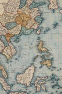 Southeast Asia and China Vintage Map Field Journal Notebook, 100 pages/50 sheets, 4x6