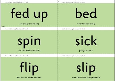 Read Write Inc. Fresh Start: Module Green Word Cards
