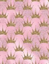 Sketchbook: Pink Glitter Crown Blank Paper for Drawing, Doodling, or Sketching