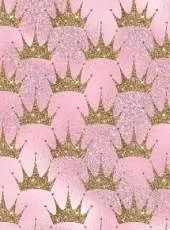 Sketchbook: Pink Glitter Crown Blank Paper for Drawing, Doodling, or Sketching