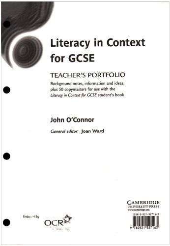 Literacy in Context for GCSE Teacher's Portfolio