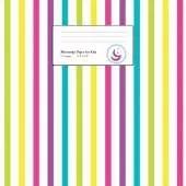 Manuscript Paper for Kids: Colorful Lines, Blank Sheet Music