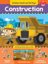 Construction: Interactive Fun with Fold-out Play Scene, Reusable Stickers, and Punch-out, Stand-Up Figures!