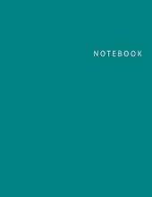 Notebook: Blank Unlined Notebook, Teal Cover, Large Sketch Book 8.5 x 11