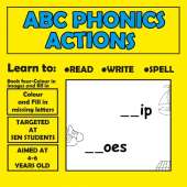 My ABC Phonics colour and fill in book: Learn to Read, write and spell