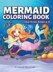 Mermaid Coloring Book for Kids Ages 4-8: 50 Images with Marine Scenarios That Will Entertain Children and Engage Them in Creative and Relaxing Activities