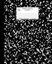 Marbled Composition Notebook: Black Marble Wide Ruled Paper Subject Book