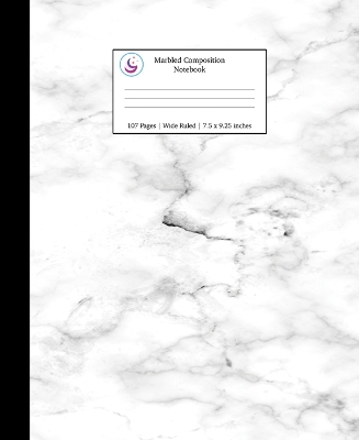 Marbled Composition Notebook: White Marble Paper | Wide Ruled Notebook/Journal Paper