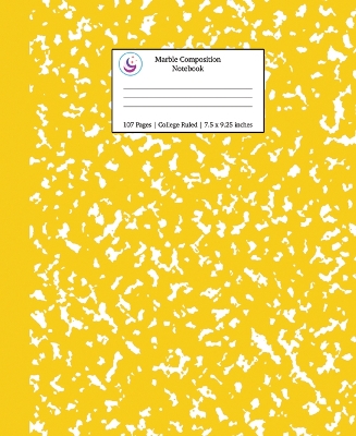 Marble Composition Notebook College Ruled: Yellow Marble Notebooks, School Supplies, Notebooks for School