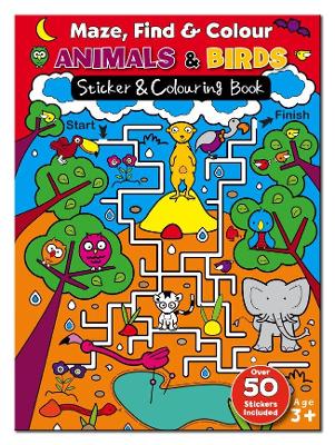 Maze, Find & Colour Animals & Birds