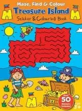 Maze, Find & Colour Treasure Island