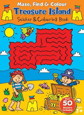 Maze, Find & Colour Treasure Island