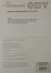 SMP Interact Resource Sheets for Books 7C, 7S and 7T: For the Mathematics Framework