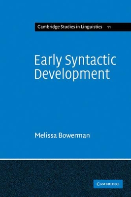 Early Syntactic Development: A Cross-Linguistic Study with Special Reference to Finnish