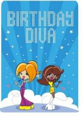 Pop Star Divas - Happy Birthday Card-Book: 6 Card-Book Pack