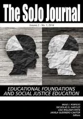 SoJo Journal Vol 2 Issue 1: Educational Foundations and Social Justice Education