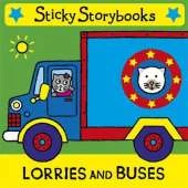 Sticky storybooks: Lorries and Buses: Cloth Book with Strap