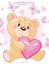 Animals with Hearts Coloring Book 1