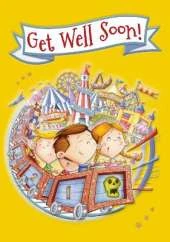 Funfair - Get Well Colouring Card-Book: 6 Card-Book Pack