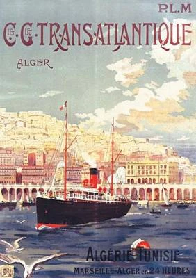 Carnet Blanc, Affiche Transatlantique Alger